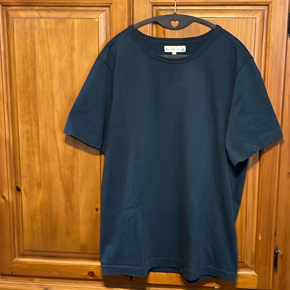 Merz b. Schwanen mens blue heavy weight blue t-shirt/fits like a medium